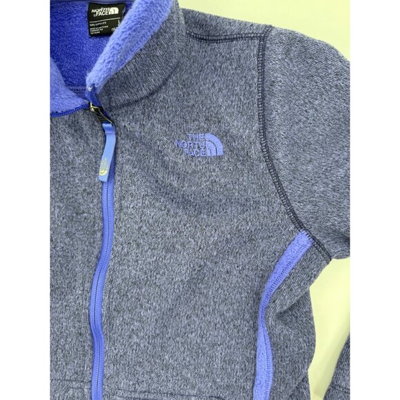 The North Face Girls Banderitas Full-Zip Fleece Jacket Large (14/16) Purple - Picture 4 of 13
